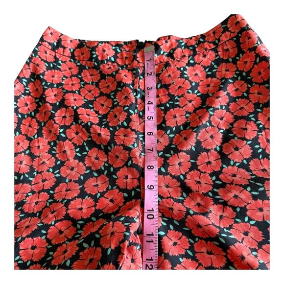 Anthropologie ETT TWA VirginieRed Floral Ruffle Flared Poppy Print Pants Size 2 - Picture 4 of 16
